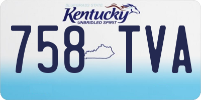 KY license plate 758TVA