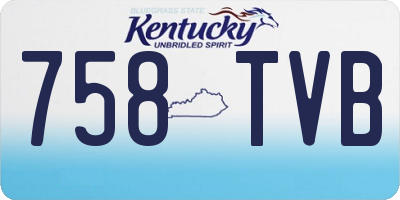 KY license plate 758TVB