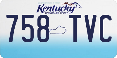 KY license plate 758TVC