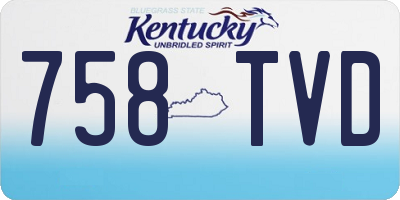 KY license plate 758TVD