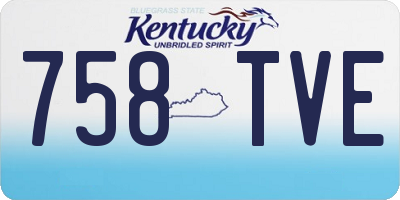KY license plate 758TVE