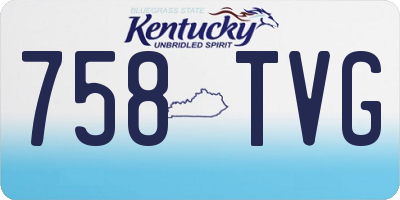 KY license plate 758TVG