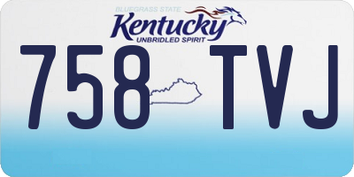 KY license plate 758TVJ