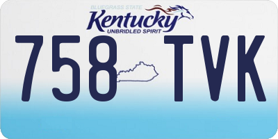 KY license plate 758TVK
