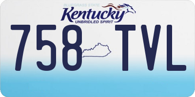 KY license plate 758TVL