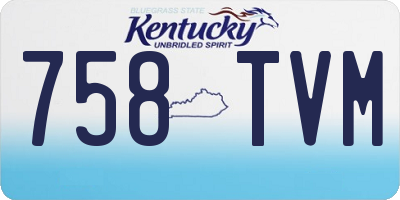 KY license plate 758TVM
