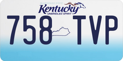 KY license plate 758TVP