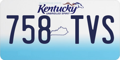 KY license plate 758TVS