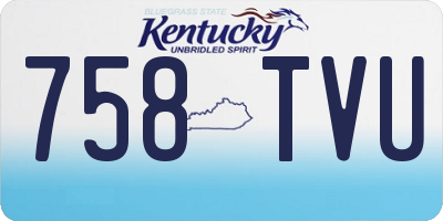 KY license plate 758TVU