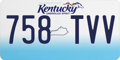 KY license plate 758TVV
