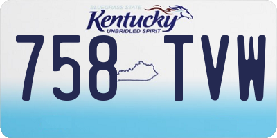 KY license plate 758TVW