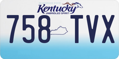 KY license plate 758TVX