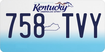 KY license plate 758TVY