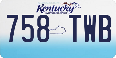 KY license plate 758TWB