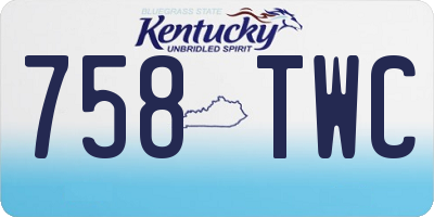KY license plate 758TWC