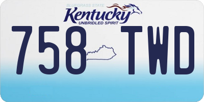 KY license plate 758TWD