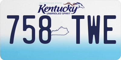 KY license plate 758TWE