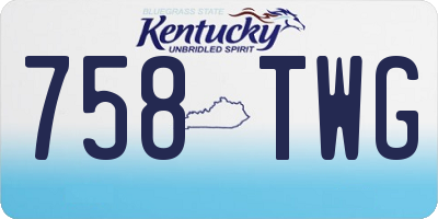 KY license plate 758TWG