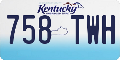 KY license plate 758TWH