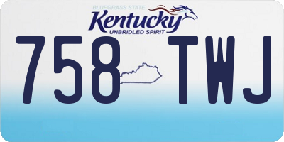 KY license plate 758TWJ