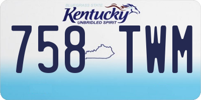 KY license plate 758TWM