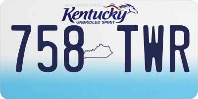 KY license plate 758TWR