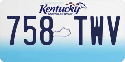 KY license plate 758TWV