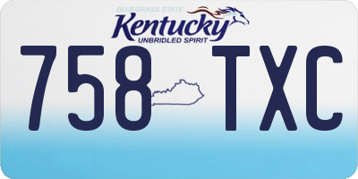 KY license plate 758TXC