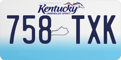 KY license plate 758TXK