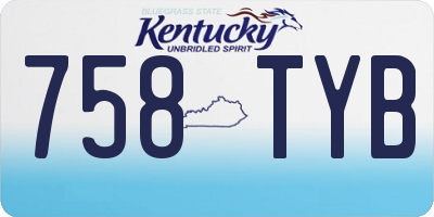 KY license plate 758TYB