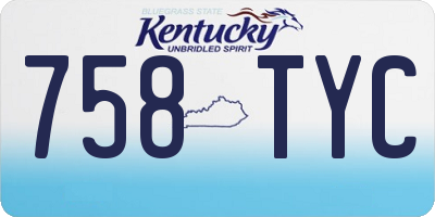 KY license plate 758TYC