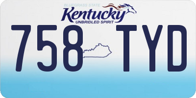 KY license plate 758TYD
