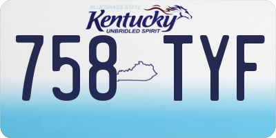 KY license plate 758TYF