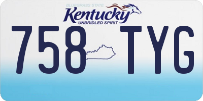 KY license plate 758TYG