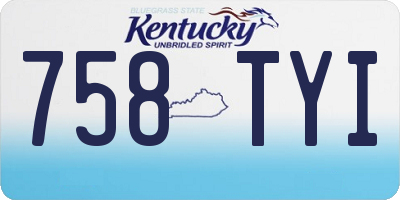 KY license plate 758TYI
