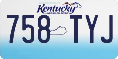 KY license plate 758TYJ