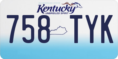 KY license plate 758TYK
