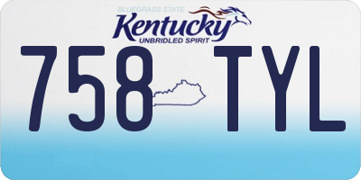 KY license plate 758TYL