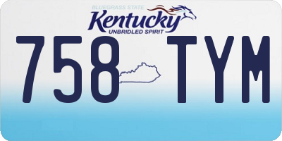 KY license plate 758TYM