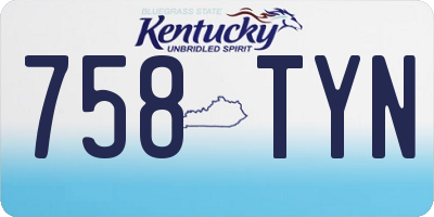KY license plate 758TYN
