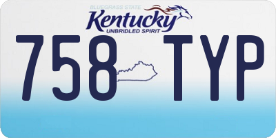 KY license plate 758TYP