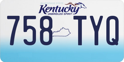 KY license plate 758TYQ