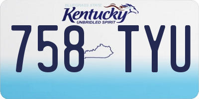 KY license plate 758TYU