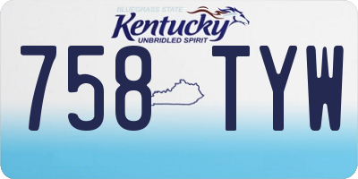 KY license plate 758TYW