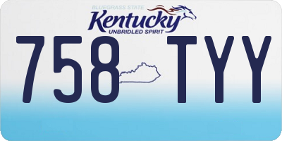 KY license plate 758TYY