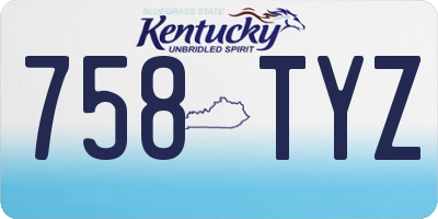 KY license plate 758TYZ