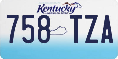 KY license plate 758TZA