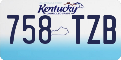 KY license plate 758TZB