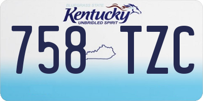 KY license plate 758TZC