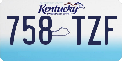 KY license plate 758TZF